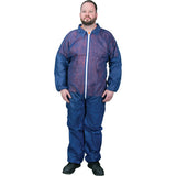 Blue Polypropylene Protective Coveralls Assorted Size SGS