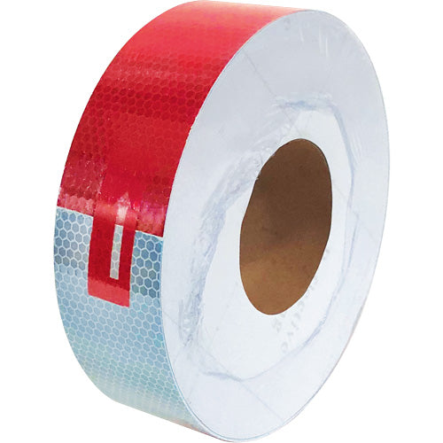 Ruban de marquage à grande visibilité, 2" la x 150' lo, Rouge & blanc - SGU269