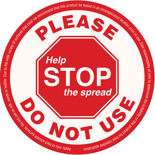 Étiquette « Please Do Not Use », 5-1/8" x 5-1/8", Vinyle, Anglais - SGU494