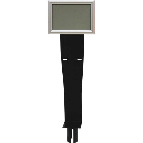 Porte-distributeur/enseigne pour poteaux de barrière pour le contrôle des foules, Noir - SGU791