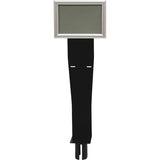 Porte-distributeur/enseigne pour poteaux de barrière pour le contrôle des foules, Noir - SGU791