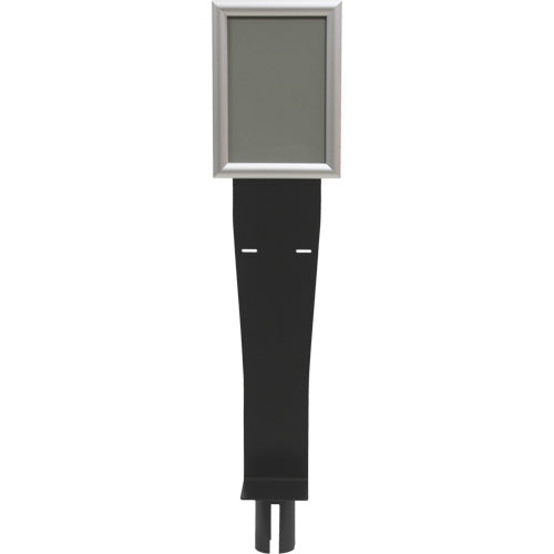 Porte-distributeur/enseigne pour poteaux de barrière pour le contrôle des foules, Noir - SGU791