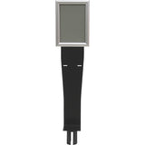 Porte-distributeur/enseigne pour poteaux de barrière pour le contrôle des foules, Noir - SGU791
