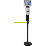 Porte-distributeur/enseigne pour poteaux de barrière pour le contrôle des foules, Noir - SGU791