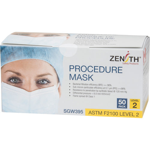 Disposable Procedure Masks, ASTM F2100 Level 2, Class 1 - SGW395