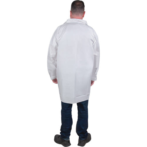 White microporous protective laboratory coat for professional use