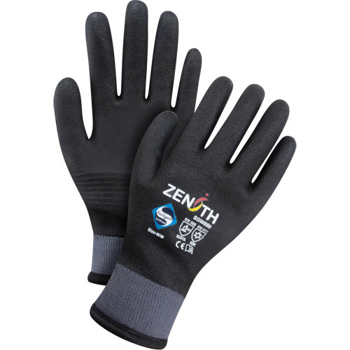Gants enduits ZX-30° de première qualité avec revêtement mousse de PVC, calibre 15, enveloppe en nylon
