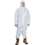 Combinaison à capuchon blanche SMS, protection légère et confortable