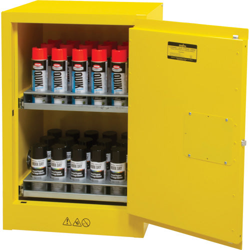 Armoire de rangement pour aérosols inflammables, 12 gal., 1 Porte(s), 23" La x 35" h x 18" p - SGX675