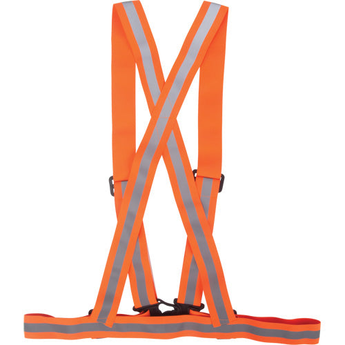 Harnais pour la circulation, Orange haute visibilité, Couleur réfléchissante Argent, 3T-Grand - SGZ626