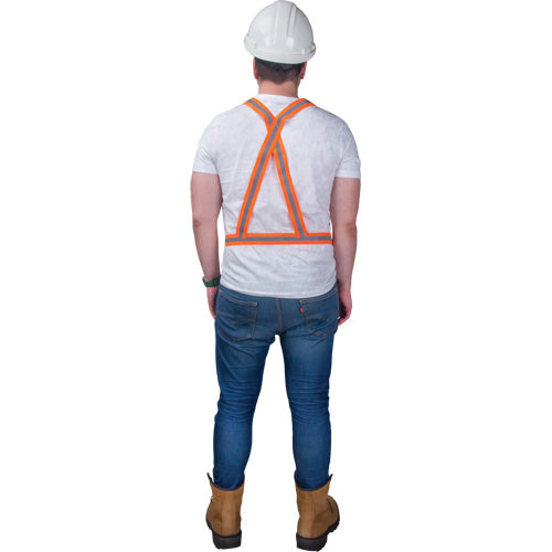 Harnais pour la circulation, Orange haute visibilité, Couleur réfléchissante Argent, 3T-Grand - SGZ626