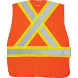 Veste d'arpenteur haute visibilité conforme à la CSA en polyester, orange haute visibilité