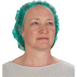 Bonnets bouffants, Polypropylène, 24", Vert - SHA677