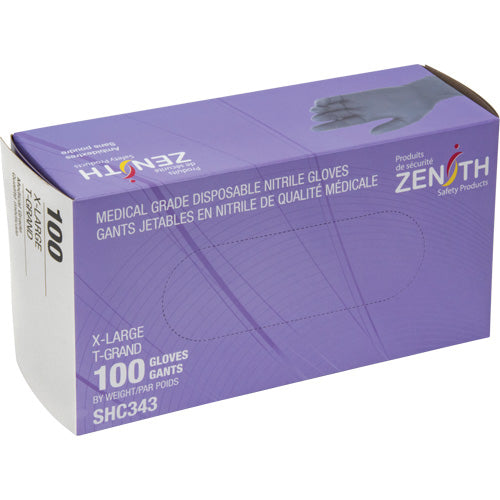 Disposable Medical Grade Nitrile Gloves, 6 mil, Powder-Free, Black, Class 2