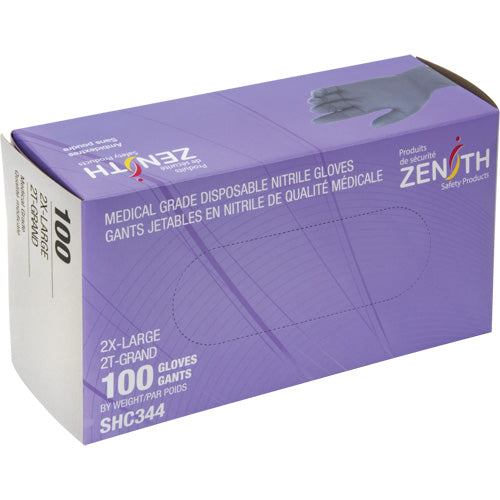 Disposable Medical Grade Nitrile Gloves, 6 mil, Powder-Free, Black, Class 2