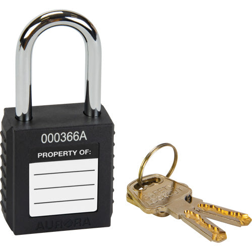 Safety Lockout, Safety Padlock, Keyed Different, Thermoplastic, 1-1/2" Width - SHC361