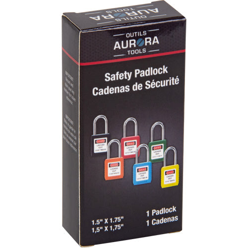 Lockout Lockout, Safety Padlock, Keyed Different, Thermoplastic, 1-1/2" Width - SHC366