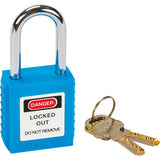 Lockout Lockout, Safety Padlock, Keyed Different, Thermoplastic, 1-1/2" Width - SHC362