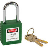 Verrouillage pour les consignations, Cadenas de sécurité, Clés différentes, Thermoplastique, Largeur de 1-1/2" - SHC363