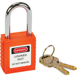 Verrouillage pour les consignations, Cadenas de sécurité, Clés différentes, Thermoplastique, Largeur de 1-1/2" - SHC364