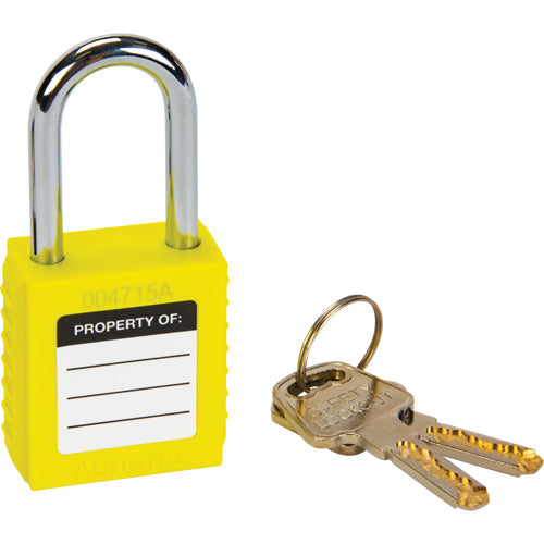 Lockout Lockout, Safety Padlock, Keyed Different, Thermoplastic, 1-1/2" Width - SHC366