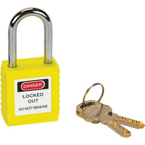 Lockout Lockout, Safety Padlock, Keyed Different, Thermoplastic, 1-1/2" Width - SHC366