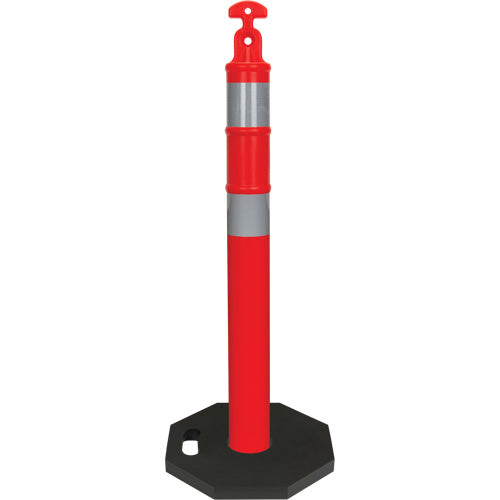 Ensemble de poteau délinéateur haute visibilité, 42" h, Orange - SHF391