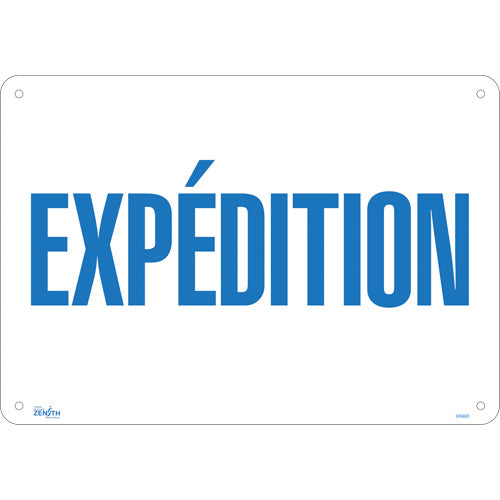 Enseigne « Expédition », 14" x 20", Aluminium, Français - SHG603