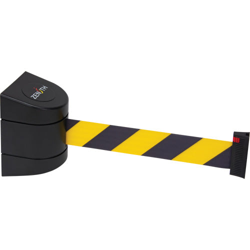 Magnetic Wall Barrier with Magnetic Strip, Plastic, Magnetic Mount, 15', Black and Yellow Tape - SHH170