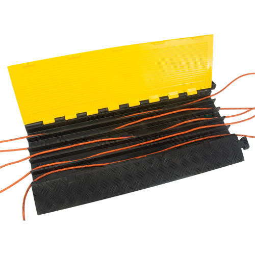 Polyurethane Cable Protector, 5 Channels, 35.43" L x 19.69" W x 2" H - SHJ533