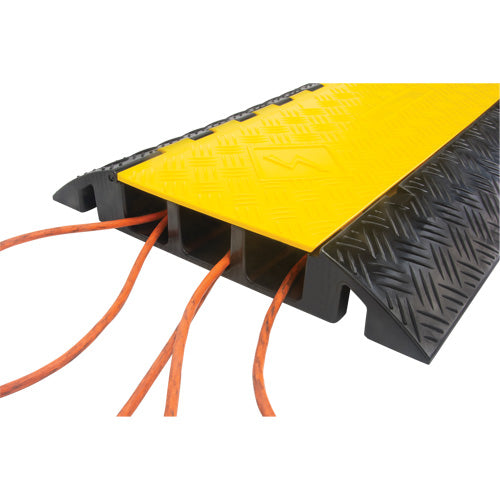 Polyurethane Cable Protector, 5 Channels, 35.43" L x 19.69" W x 2" H - SHJ533