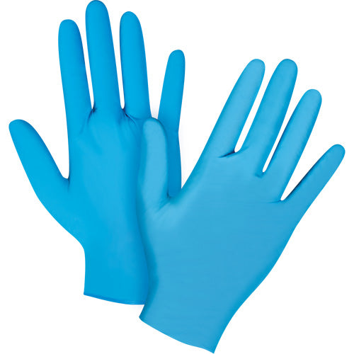 Disposable Vending Machine Gloves, Nitrile, 4.5 mils, Powder-Free, Blue, Class 2