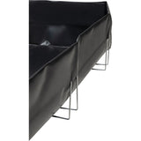 Wire-supported berm, 1077 US gal. capacity, 12' W x 16' L x 12" H, L-shaped bracket - SHK106
