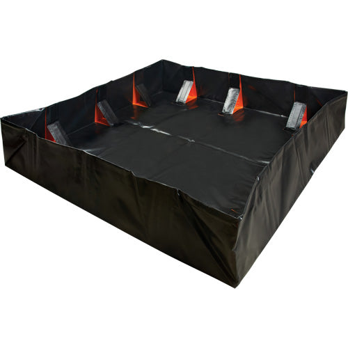 Berme déployable à mur IBX, Capacité 4488 gal. US, 12' la x 50' lo x 12" h, Support à encliqueter - SHK127
