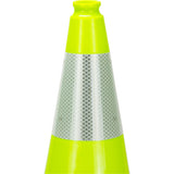 Cône de signalisation de première qualité, 18", Vert lime, Bande(s) réfléchissante(s) 6" - SHL479