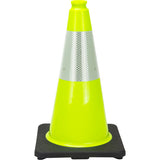 Cône de signalisation de première qualité, 18", Vert lime, Bande(s) réfléchissante(s) 6" - SHL479