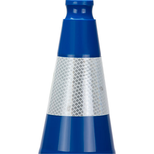Cône de signalisation de première qualité, 28", Bleu, Bande(s) réfléchissante(s) 4" - SHL480