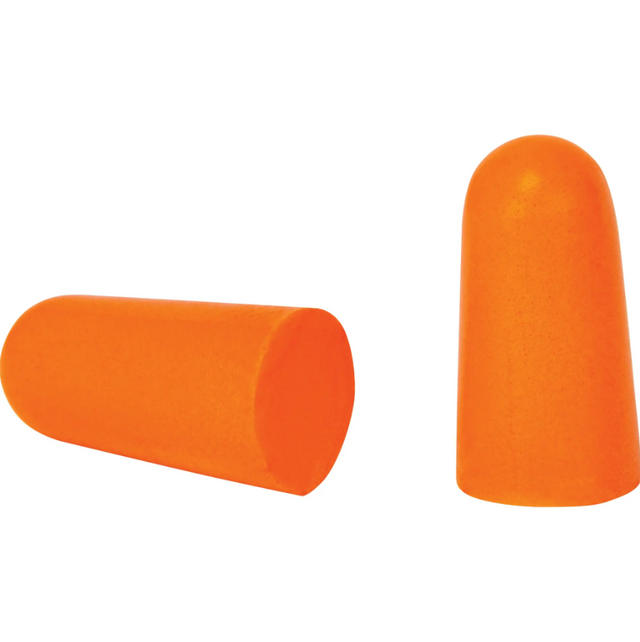 Image précise d'une paire de bouchon d'oreilles orange