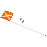 Heavy Duty Safety Post, Threaded Mount, 5' Height, Orange with Reflective X - SHN711