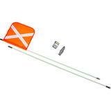 Tige de sécurité robuste, Fixation Fileté, Hauteur 8', Orange avec X réfléchissant - SHN712