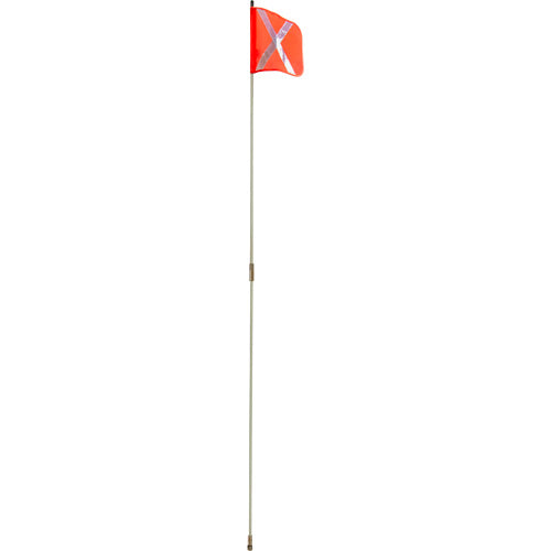 Tige de sécurité robuste, Fixation Fileté, Hauteur 8', Orange avec X réfléchissant - SHN712