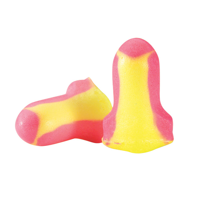 Bouchons d'oreilles en mousse rose et jaune Howard Leight Laser Lite
