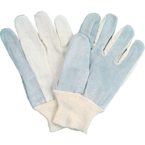 Standard Duty Full Index Work Gloves, Large, Split Cowhide Palm - SM573