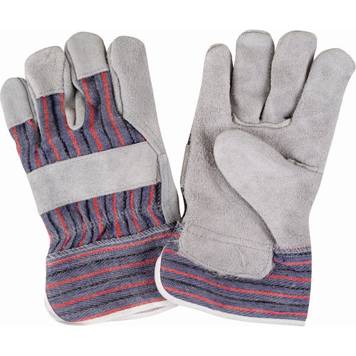 Gants d'ajusteur rugueux, Grand, Paume en Cuir de vache refendu, Doublure en Coton - SM575