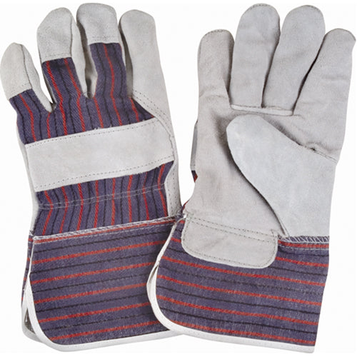 Gants d'ajusteur rugueux, Grand, Paume en Cuir de vache refendu, Doublure en Coton - SM576