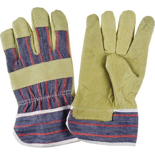Gant pour ajusteur confortable résistant à l'abrasion, Grand, Paume en Cuir fleur de porc, Doublure en Coton - SM580R