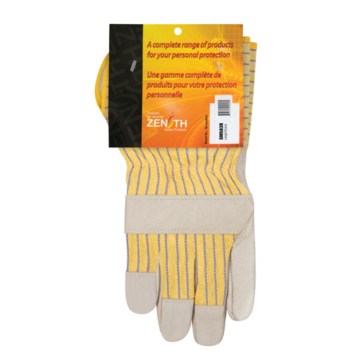 Standard Duty Dry Palm Fitter's Gloves, Large, Grain Cowhide Palm, Cotton Lining - SM583R