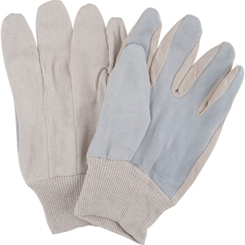 Gants de travail d'usage standard avec paume en cuir de vache refendu de qualité professionnelle