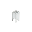Galvanized metal anchoring bracket with mounting hole and notched legs