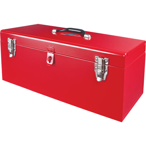 ATB100 Portable Tool Chest with Metal Tool Tray, 8-3/4" D x 21" W x 9" H, Red - TEP336
